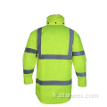 Veste de sécurité réfléchissante à sweat à capuche Hi-Vis imperméable